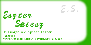 eszter spiesz business card